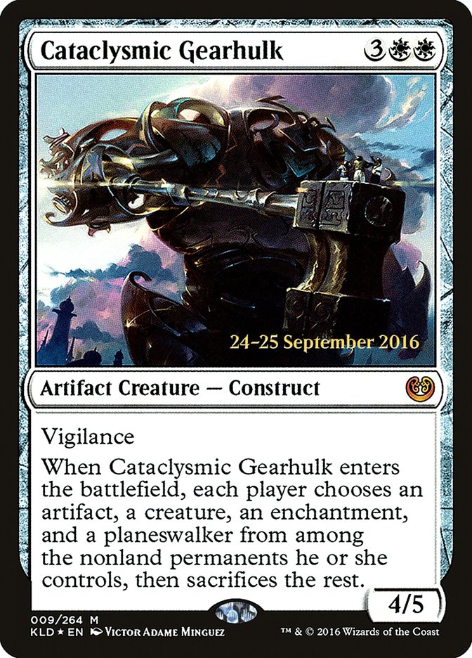 Cataclysmic Gearhulk  (Prerelease) [Kaladesh Prerelease Promos] | The Gaming-Verse