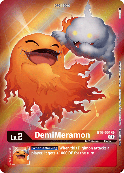 DemiMeramon [BT6-001] (Alternative Art - Box Topper) [Double Diamond] | The Gaming-Verse