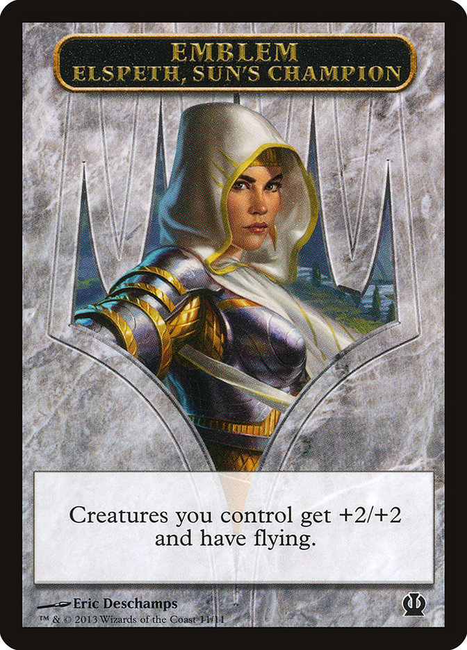 Elspeth, Sun's Champion Emblem [Theros Tokens] | The Gaming-Verse