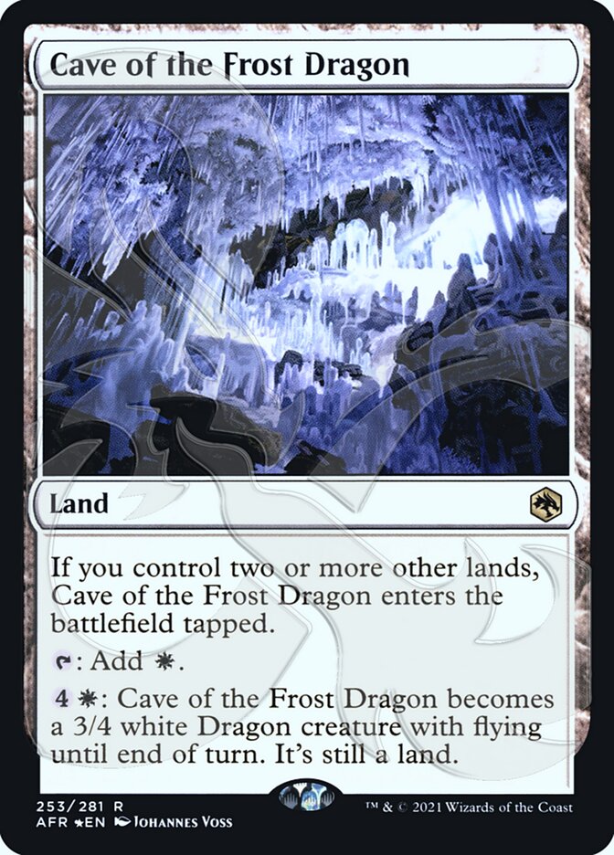 Cave of the Frost Dragon (Ampersand Promo) [Dungeons & Dragons: Adventures in the Forgotten Realms Promos] | The Gaming-Verse