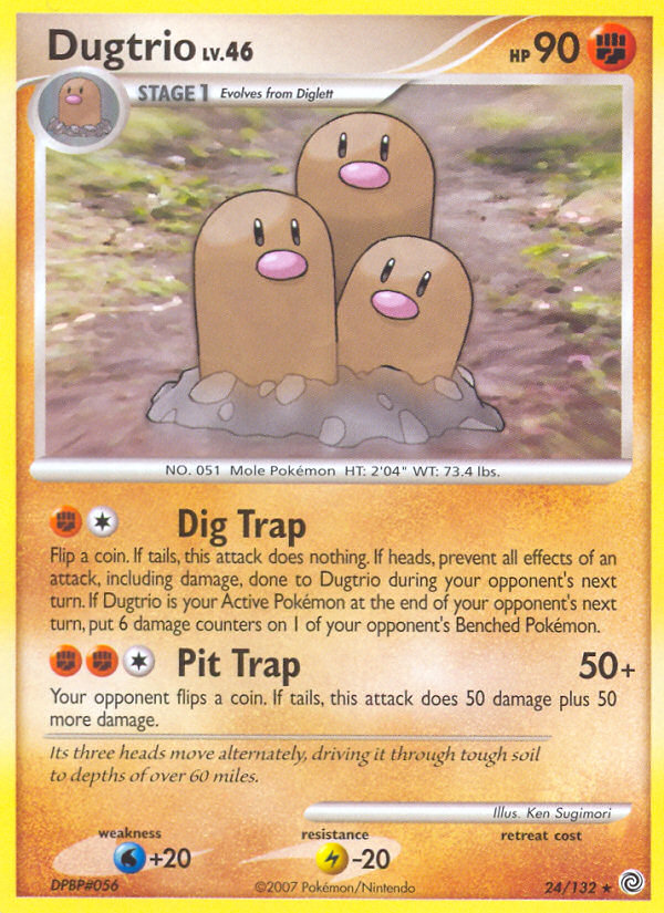 Dugtrio (24/132) [Diamond & Pearl: Secret Wonders] | The Gaming-Verse