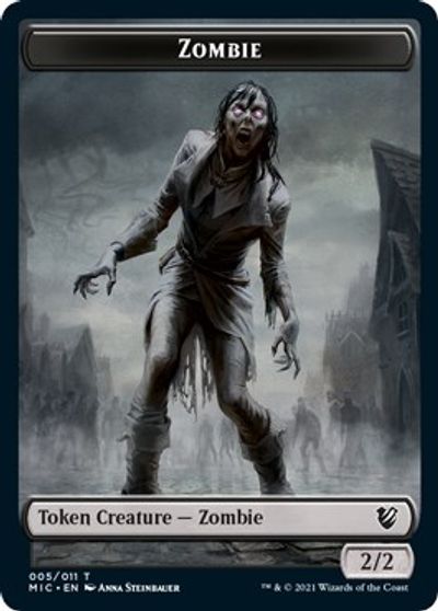 Zombie (005 MIC) // Zombie (005 MID) [Innistrad: Midnight Hunt Commander] | The Gaming-Verse