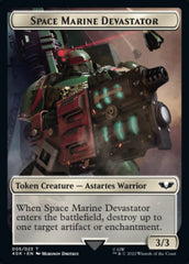 Soldier (002) // Space Marine Devastator Double-sided Token [Universes Beyond: Warhammer 40,000 Tokens] | The Gaming-Verse