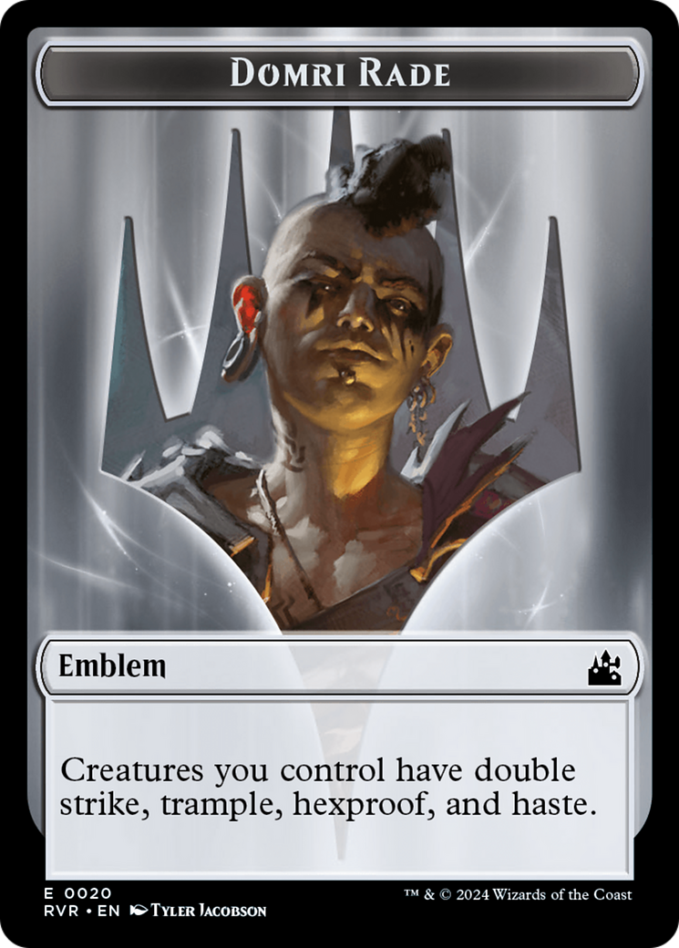 Goblin (0008) // Emblem - Domri Rade Double-Sided Token [Ravnica Remastered Tokens] | The Gaming-Verse