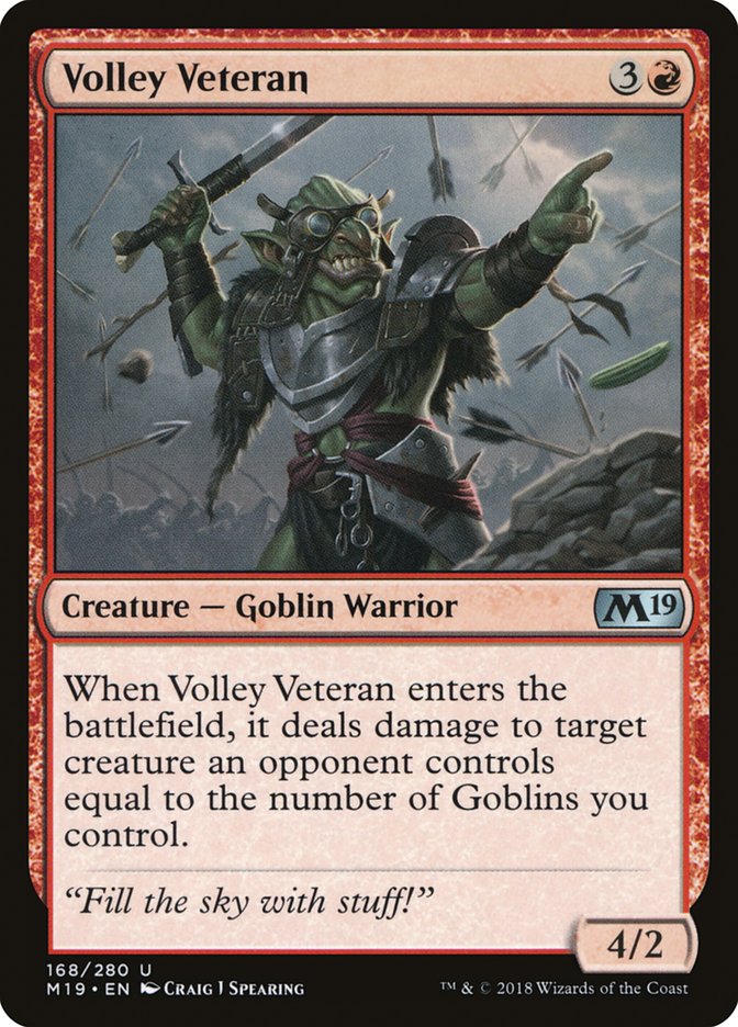 Volley Veteran [Core Set 2019] | The Gaming-Verse