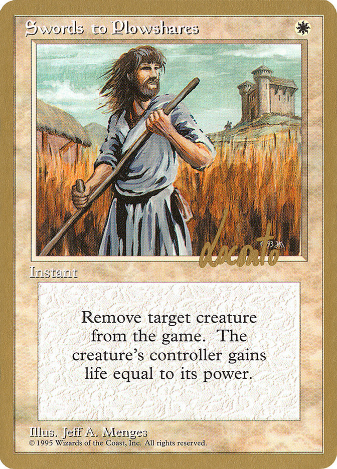 Swords to Plowshares (Michael Loconto) [Pro Tour Collector Set] | The Gaming-Verse