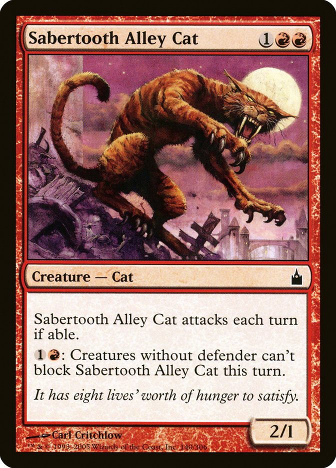 Sabertooth Alley Cat [Ravnica: City of Guilds] | The Gaming-Verse