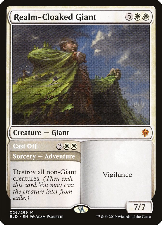 Realm-Cloaked Giant // Cast Off (Promo Pack) [Throne of Eldraine Promos] | The Gaming-Verse