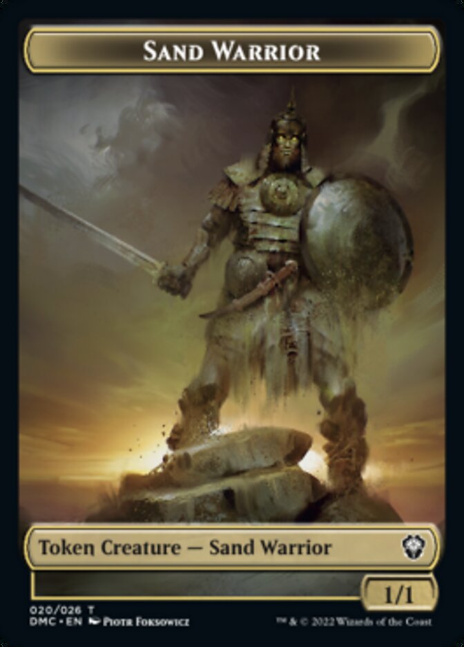 Soldier // Sand Warrior Double-sided Token [Dominaria United Tokens] | The Gaming-Verse