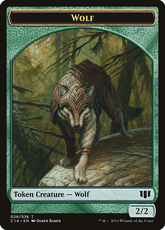 Treefolk // Wolf Double-sided Token [Commander 2014 Tokens] | The Gaming-Verse