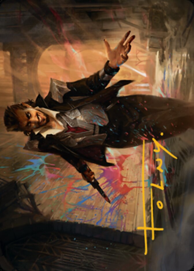 Anhelo, the Painter Art Card (Gold-Stamped Signature) [Streets of New Capenna Art Series] | The Gaming-Verse