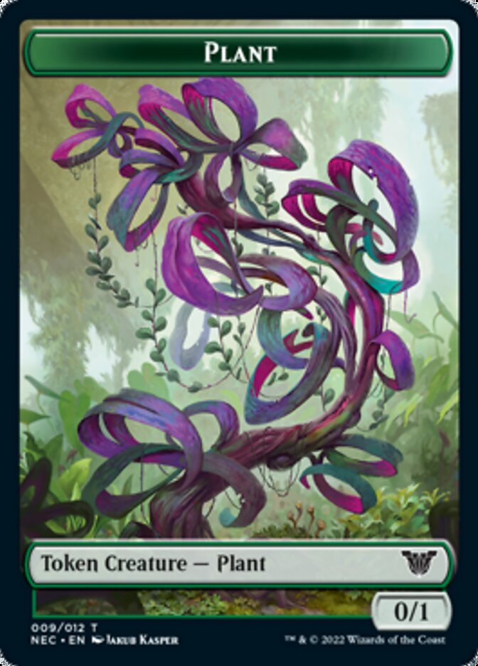 Plant // Treasure Double-sided Token [Kamigawa: Neon Dynasty Commander Tokens] | The Gaming-Verse