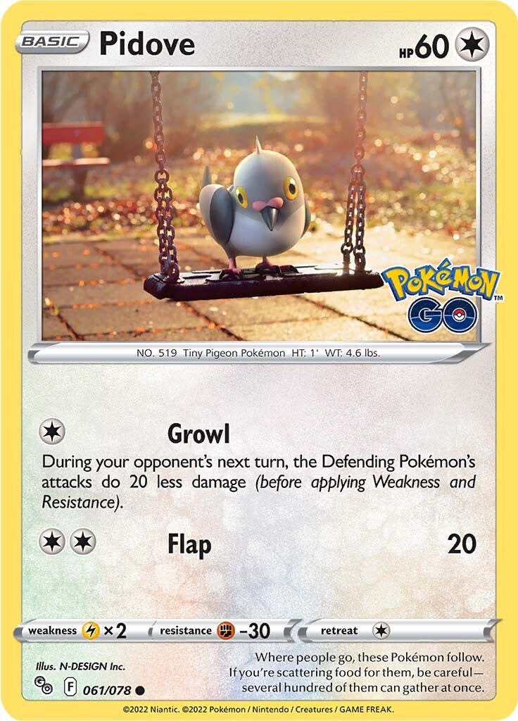 Pidove (061/078) [Pokémon GO] | The Gaming-Verse