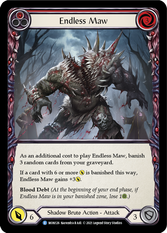 Endless Maw (Red) (Rainbow Foil) [MON126-RF] 1st Edition Rainbow Foil | The Gaming-Verse