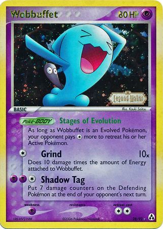 Wobbuffet (28/92) (Stamped) [EX: Legend Maker] | The Gaming-Verse