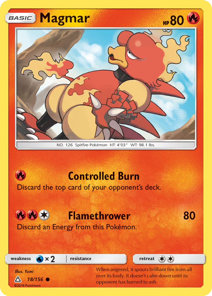 Magmar (18/156) [Sun & Moon: Ultra Prism] | The Gaming-Verse