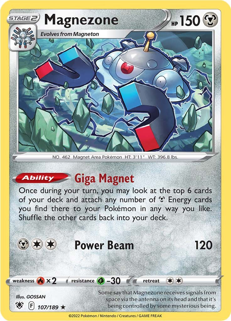 Magnezone (107/189) (Theme Deck Exclusive) [Sword & Shield: Astral Radiance] | The Gaming-Verse