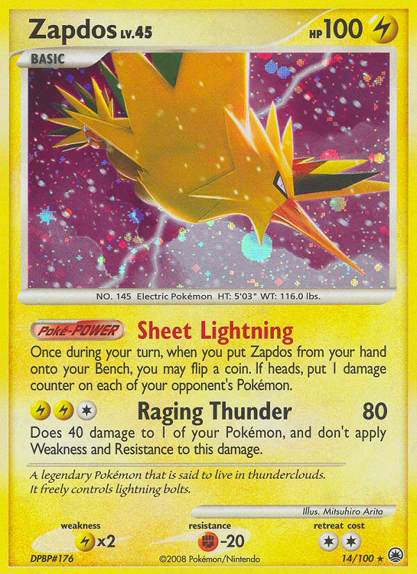 Zapdos (14/100) [Diamond & Pearl: Majestic Dawn] | The Gaming-Verse