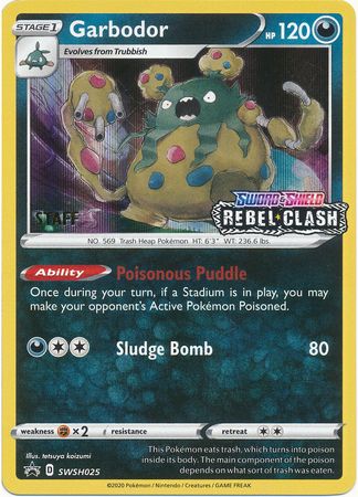 Garbodor (SWSH025) (Staff Prerelease Promo) [Sword & Shield: Black Star Promos] | The Gaming-Verse