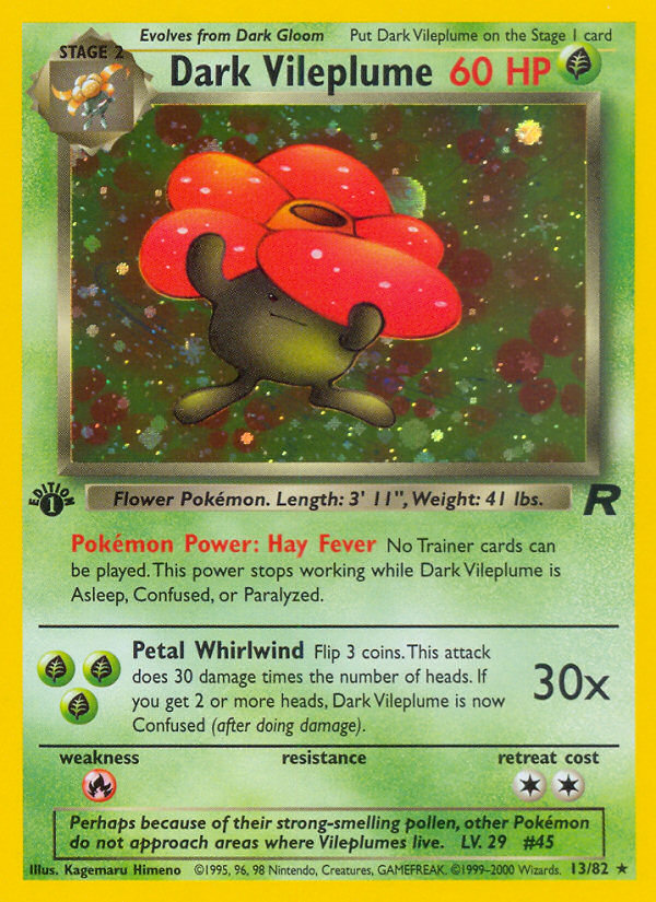 Dark Vileplume (13/82) [Team Rocket 1st Edition] | The Gaming-Verse