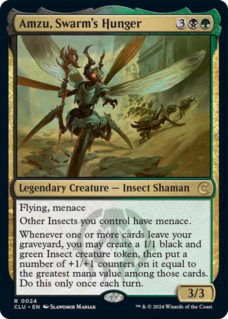 Amzu, Swarm's Hunger [Ravnica: Clue Edition] | The Gaming-Verse