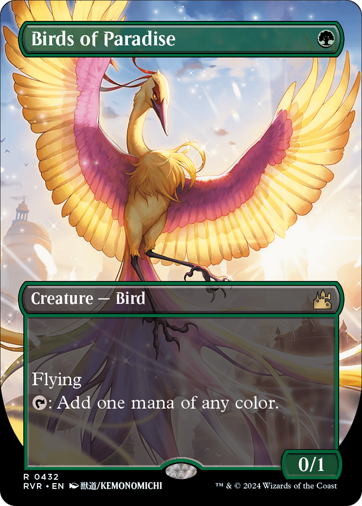 Birds of Paradise (Anime Borderless) [Ravnica Remastered] | The Gaming-Verse