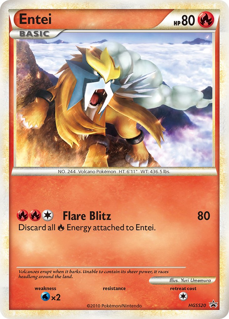 Entei (HGSS20) [HeartGold & SoulSilver: Black Star Promos] | The Gaming-Verse