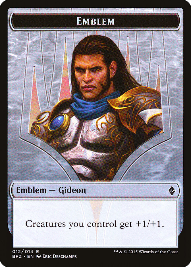 Gideon, Ally of Zendikar Emblem [Battle for Zendikar Tokens] | The Gaming-Verse