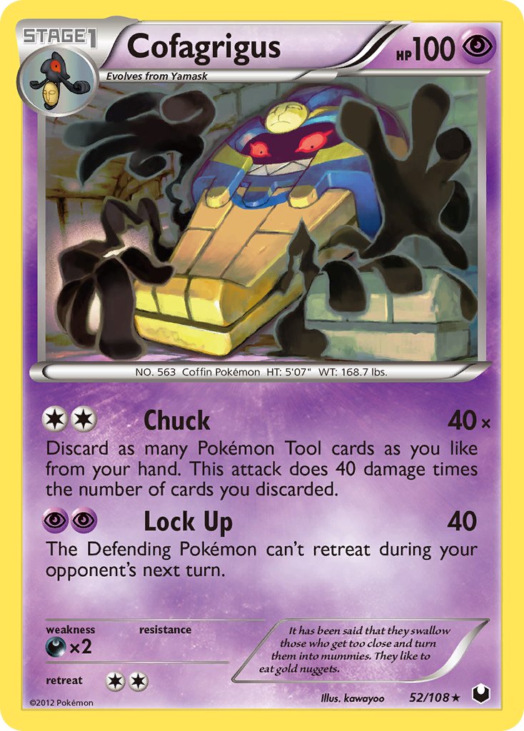 Cofagrigus (52/108) (Cracked Ice Holo) (Theme Deck Exclusive) [Black & White: Dark Explorers] | The Gaming-Verse