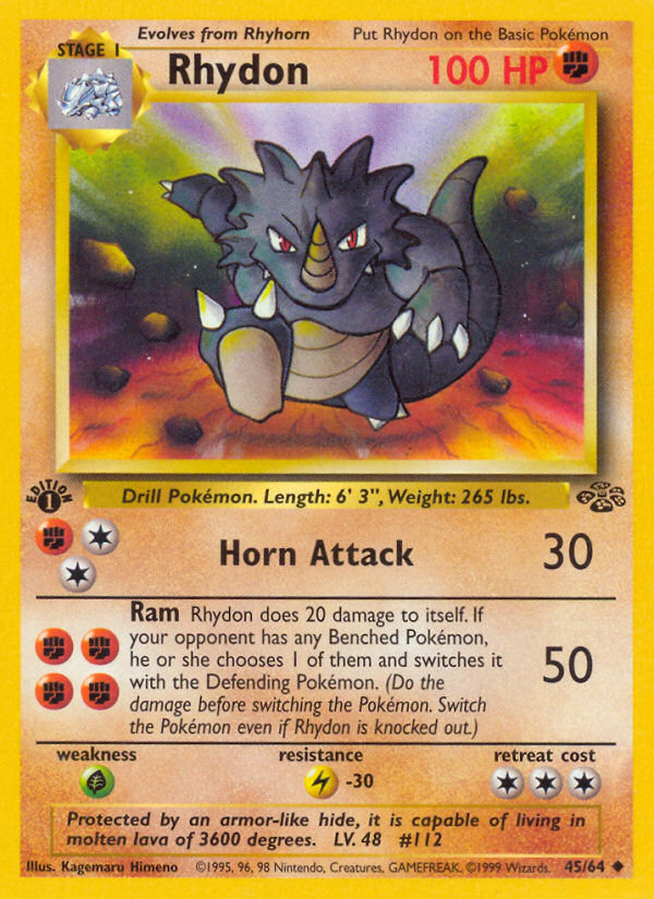 Rhydon (45/64) [Jungle 1st Edition] | The Gaming-Verse