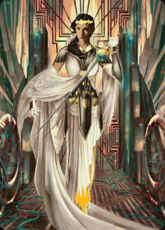 Elspeth Resplendent 2 Art Card (Gold-Stamped Signature) [Streets of New Capenna Art Series] | The Gaming-Verse