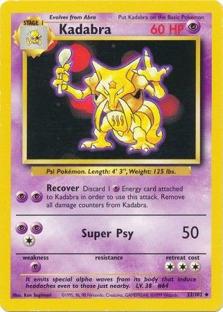 Kadabra (32/102) [Base Set Unlimited] | The Gaming-Verse