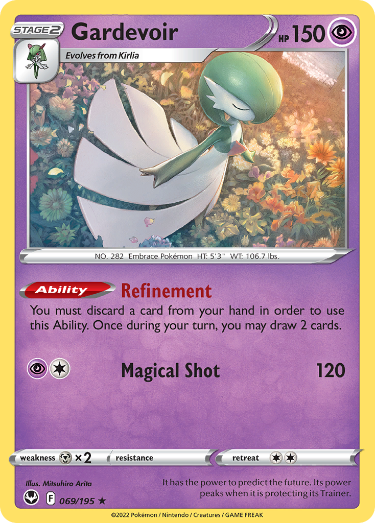 Gardevoir (069/195) (Theme Deck Exclusive) [Sword & Shield: Silver Tempest] | The Gaming-Verse