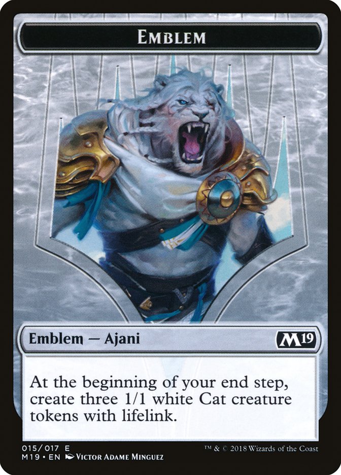 Ajani, Adversary of Tyrants Emblem [Core Set 2019 Tokens] | The Gaming-Verse