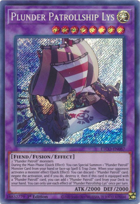 Plunder Patrollship Lys [ETCO-EN087] Secret Rare | The Gaming-Verse