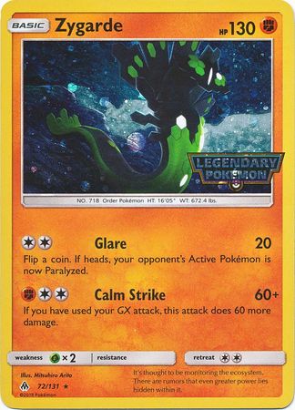 Zygarde (72/131) (Cosmos Holo) [Sun & Moon: Forbidden Light] | The Gaming-Verse