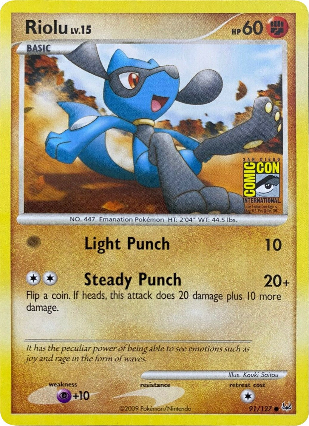 Riolu (91/127) (SDCC 2009) [Platinum: Base Set] | The Gaming-Verse