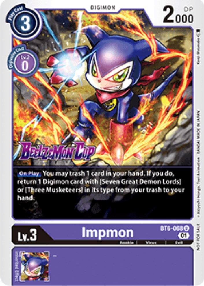 Impmon [BT6-068] (Beelzemon Cup Participation) [Starter Deck: Beelzemon Advanced Deck Set Promos] | The Gaming-Verse