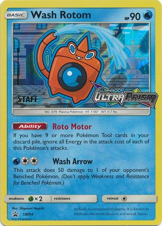 Wash Rotom (SM94) (Staff Prerelease Promo) [Sun & Moon: Black Star Promos] | The Gaming-Verse