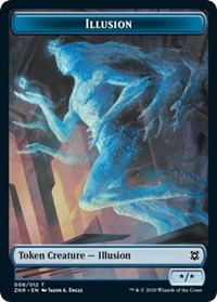 Illusion // Plant Double-sided Token [Zendikar Rising Tokens] | The Gaming-Verse