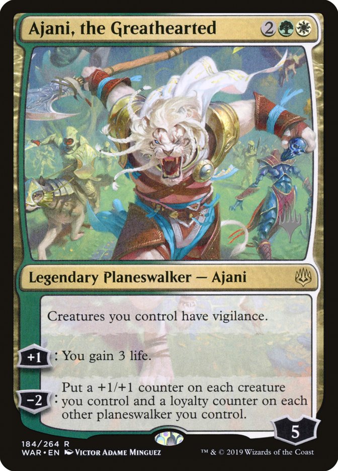 Ajani, the Greathearted (Promo Pack) [War of the Spark Promos] | The Gaming-Verse