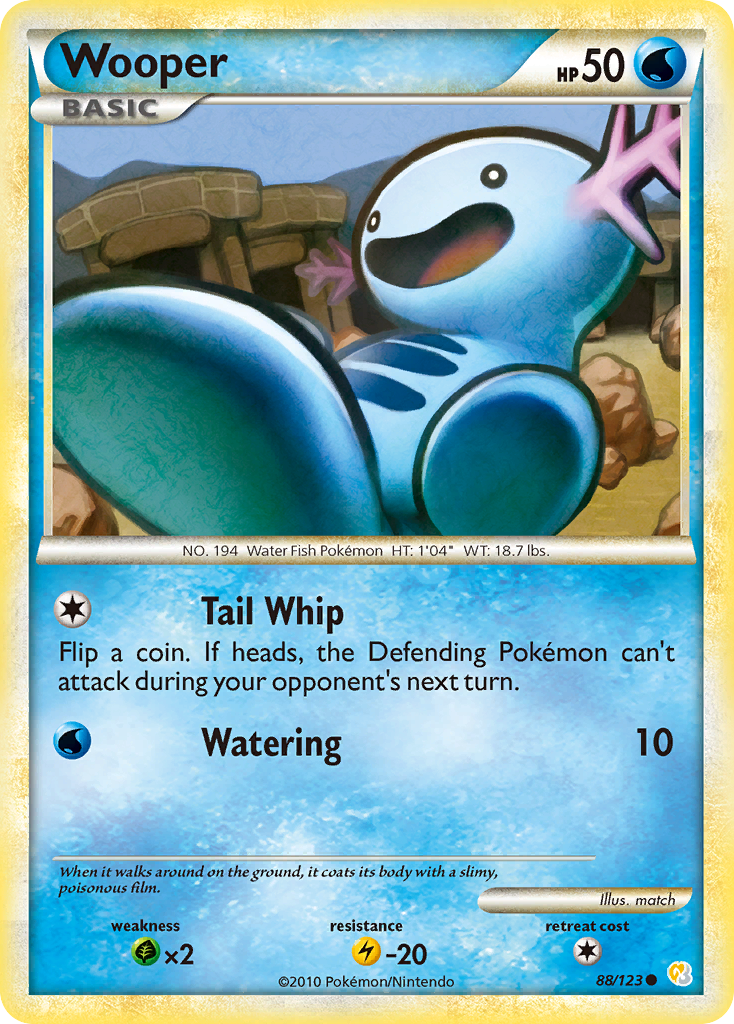 Wooper (88/123) [HeartGold & SoulSilver: Base Set] | The Gaming-Verse