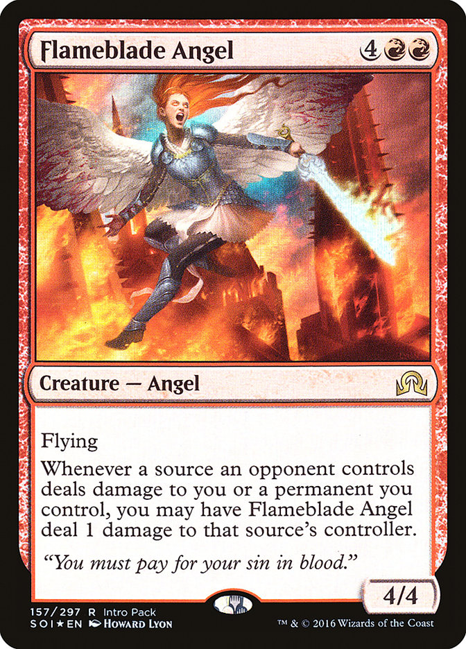 Flameblade Angel (Intro Pack) [Shadows over Innistrad Promos] | The Gaming-Verse