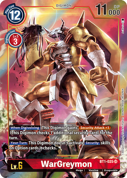 WarGreymon [BT1-025] (Alternate Art) [Release Special Booster Ver.1.0] | The Gaming-Verse