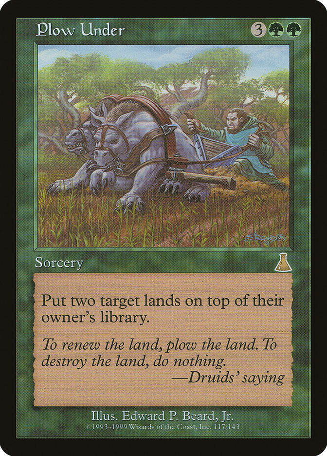 Plow Under [Urza's Destiny] | The Gaming-Verse