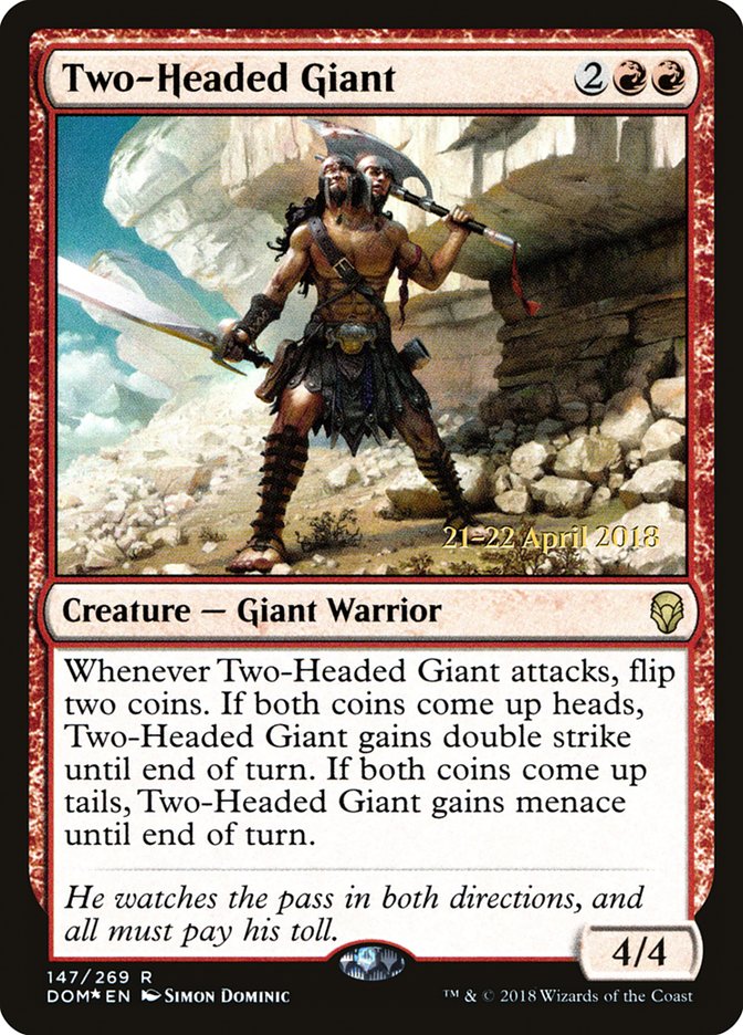 Two-Headed Giant  (Prerelease) [Dominaria Prerelease Promos] | The Gaming-Verse