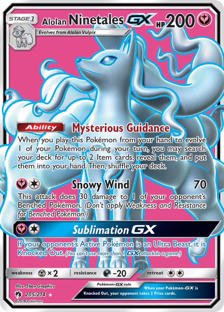 Alolan Ninetales GX (205/214) [Sun & Moon: Lost Thunder] | The Gaming-Verse