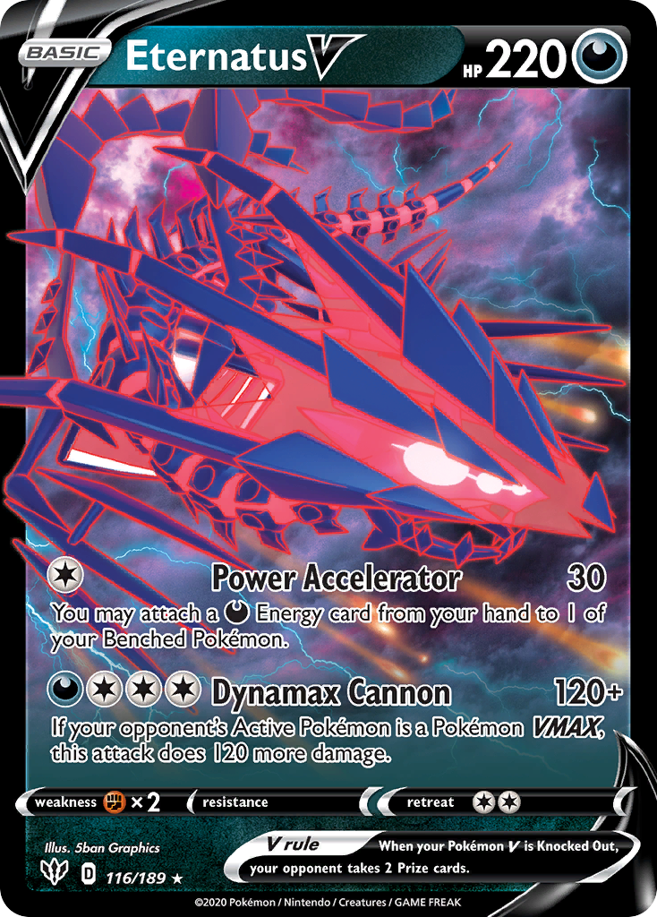 Eternatus V (116/189) (Jumbo Card) [Sword & Shield: Darkness Ablaze] | The Gaming-Verse