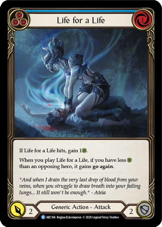 Life for a Life (Blue) [ARC166] Unlimited Rainbow Foil | The Gaming-Verse