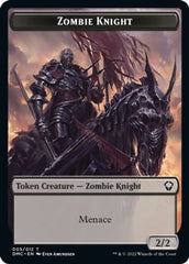 Zombie Knight // Goblin Double-sided Token [Dominaria United Commander Tokens] | The Gaming-Verse